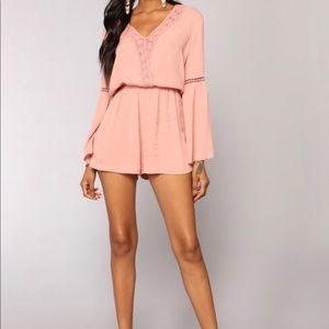 Pink/ Dust Romper. Size Small Never worn